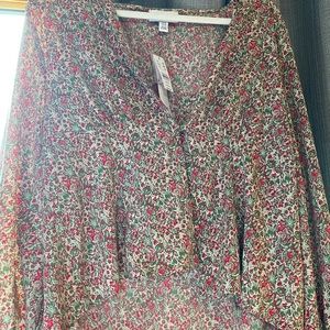 NWT ✨Topshop Long sleeve button blouse